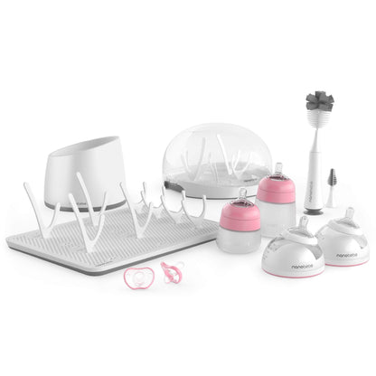 Nanobébé US Pink Ultimate Newborn Baby Bottle Feeding Set